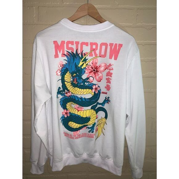 Graphic MSICROW Sweater Size Medium - Picture 1 of 8